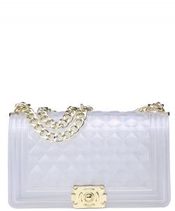 Fashion Handbag Jelly Crossbody Bag 7060 CLEAR